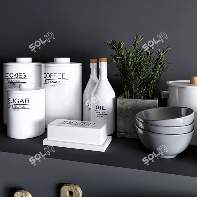 Sleek Kitchen Set: Modern Design 3D model image 4