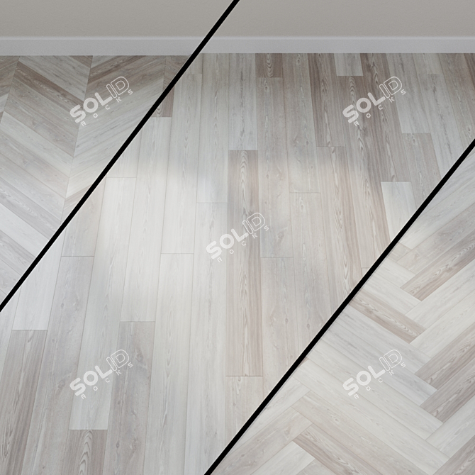 Silver Pine Mixed Wood Flooring 3D model image 1