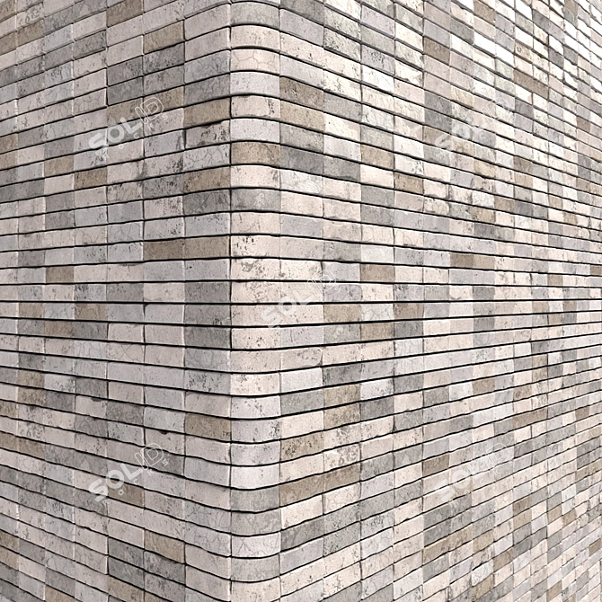 Brick Design-05: PBR Seamless Material 3D model image 3