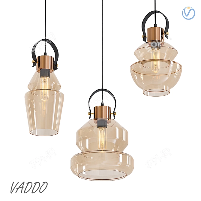 Modern Hanging Light Fixture 3D model image 1