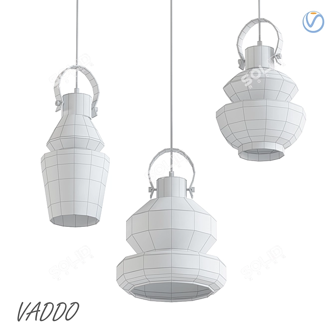 Modern Hanging Light Fixture 3D model image 2