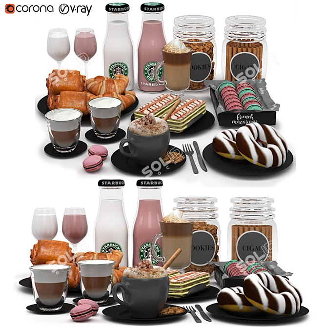 Rise and Shine Breakfast Set 3D model image 1