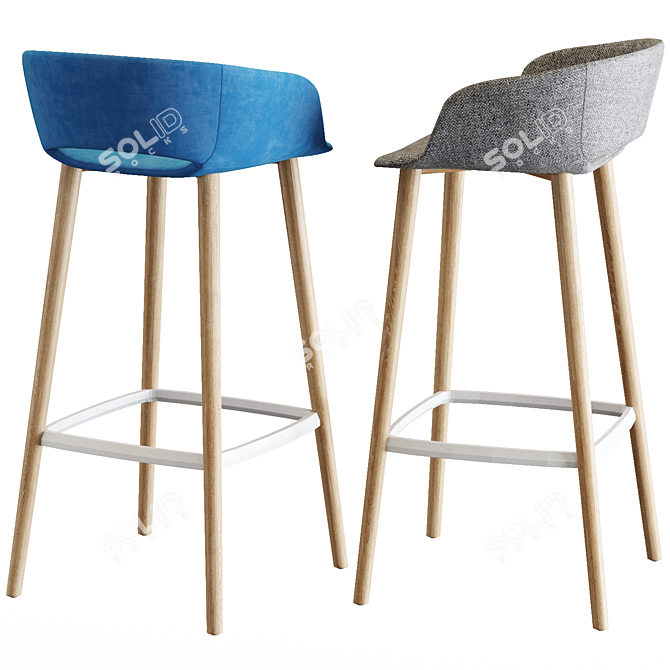 Pedrali Babila: Stylishly Modern Chair. 3D model image 2