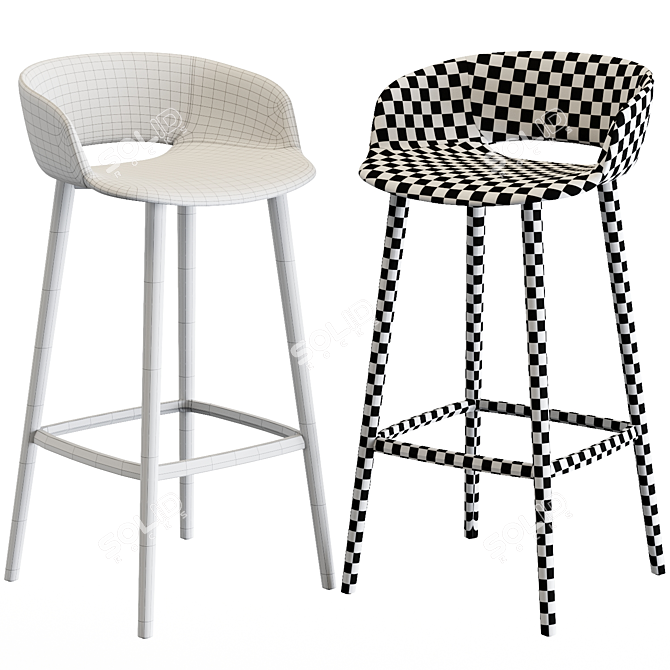 Pedrali Babila: Stylishly Modern Chair. 3D model image 3