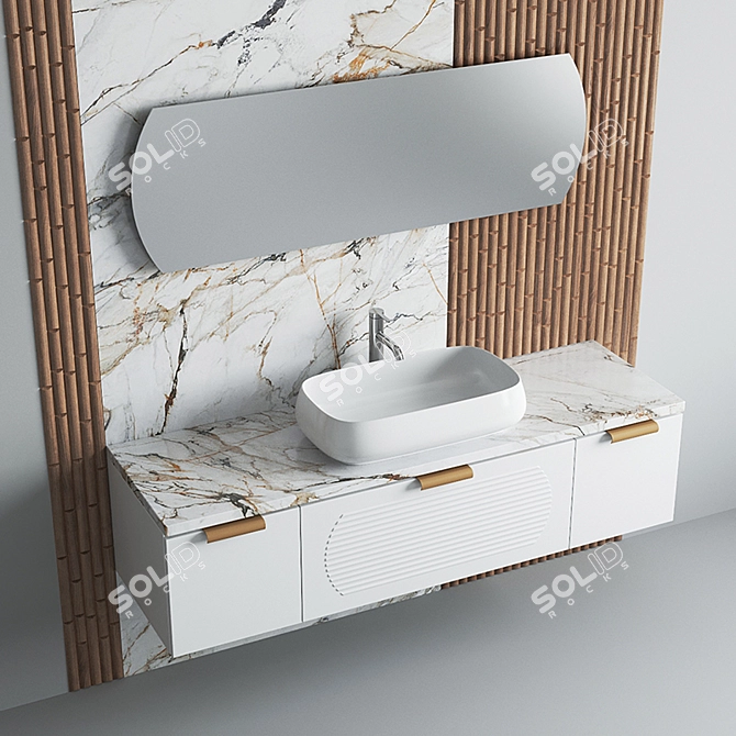 Modern Alice Nur Bathroom Set 3D model image 2