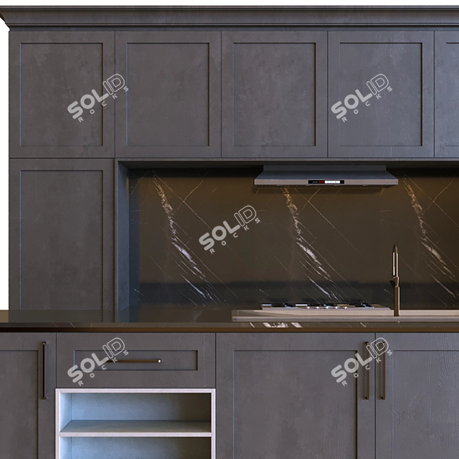 Modern Kitchen Set 2015 3D model image 4