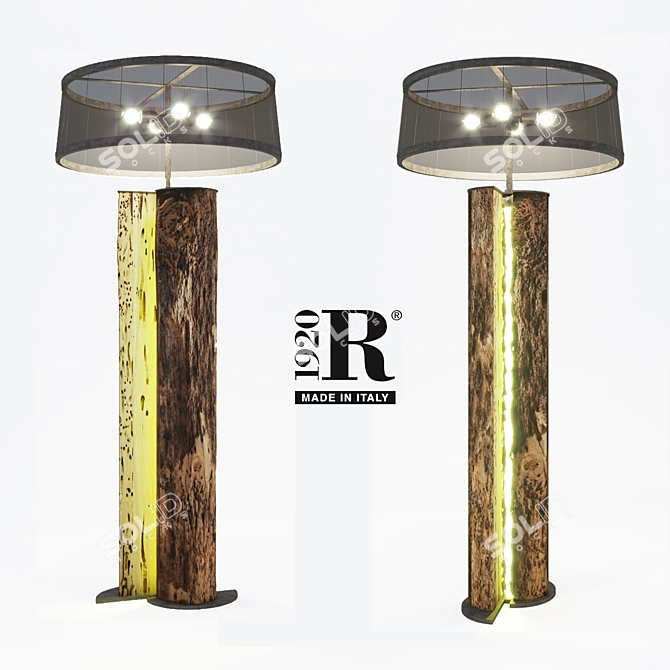 Elegant Handcrafted Lighting Fixture 3D model image 1