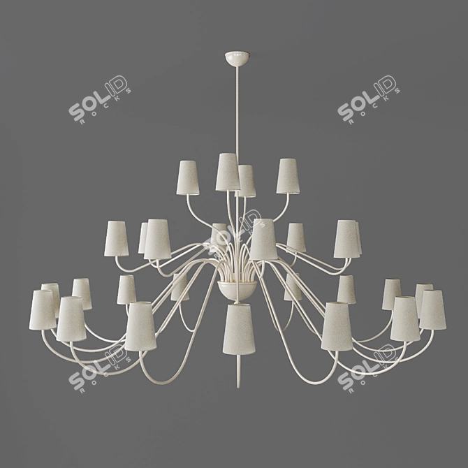 Elegant Illumination: Amantide Chandelier 3D model image 1