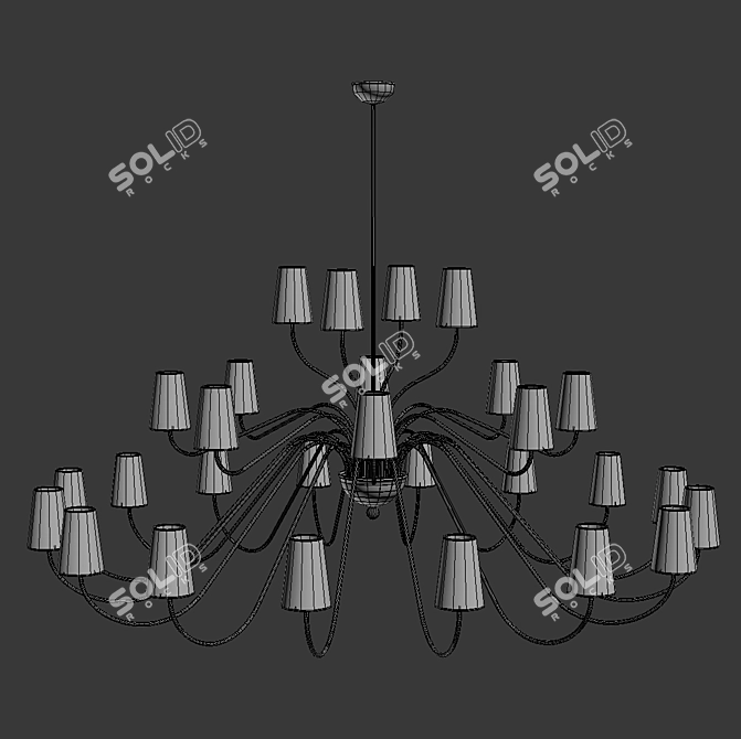 Elegant Illumination: Amantide Chandelier 3D model image 2