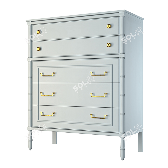 Bamboo Bliss Dresser 3D model image 1