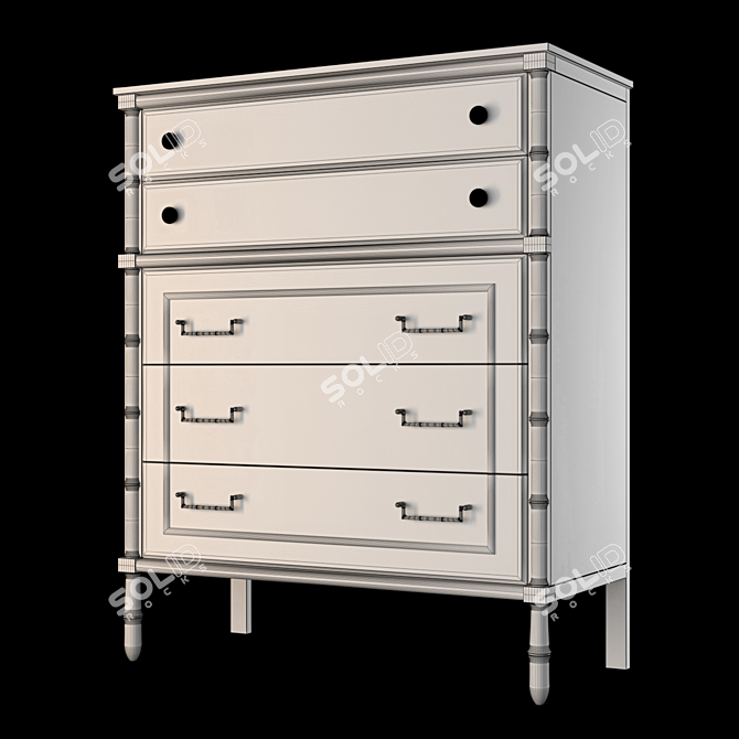 Bamboo Bliss Dresser 3D model image 3