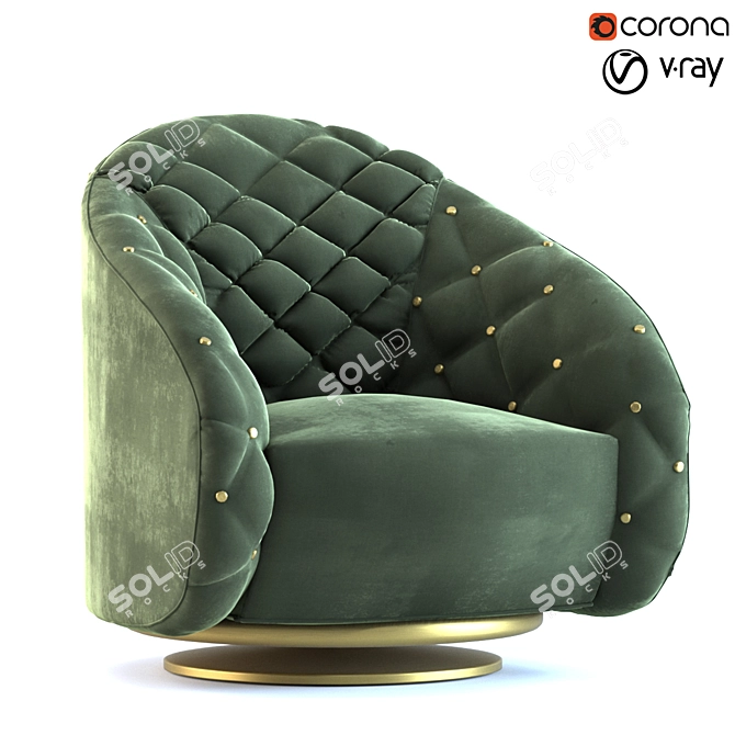 Portofino Luxury Armchair 3D model image 1