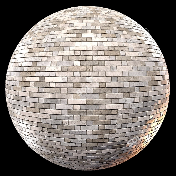 Seamless Brick Design - PBR 3D model image 1