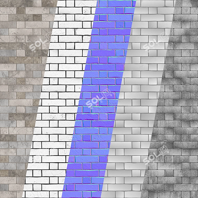 Seamless Brick Design - PBR 3D model image 4