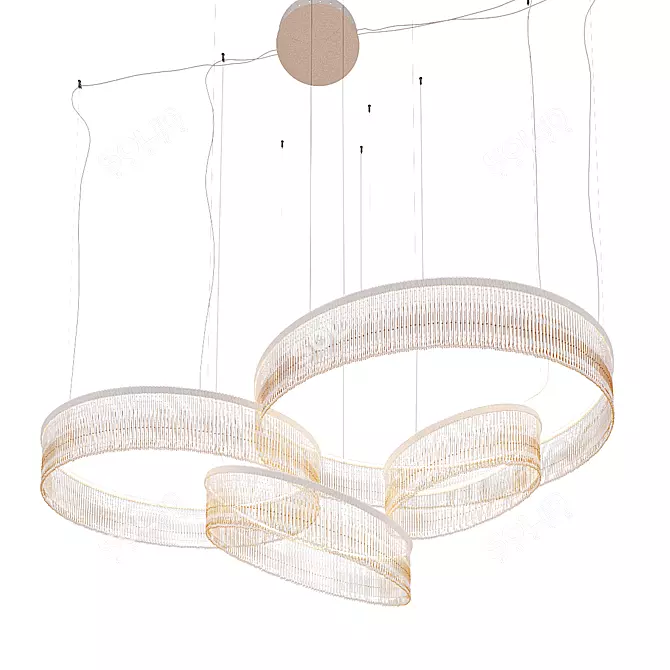 Elegant Venezia Pendant Chandelier 3D model image 1