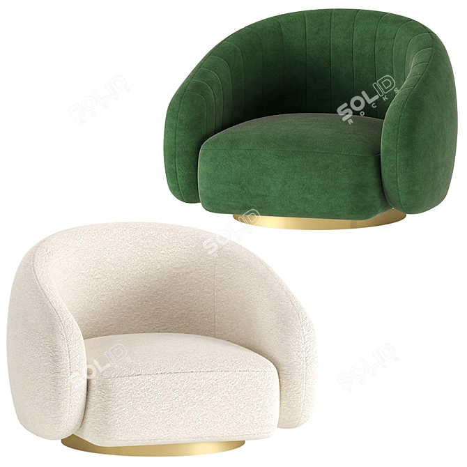 Elegant Swivel Chair Brice by Eichholtz 3D model image 1