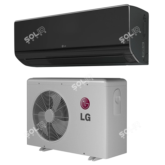 LG Artcool Inverter V Air Conditioner 3D model image 1