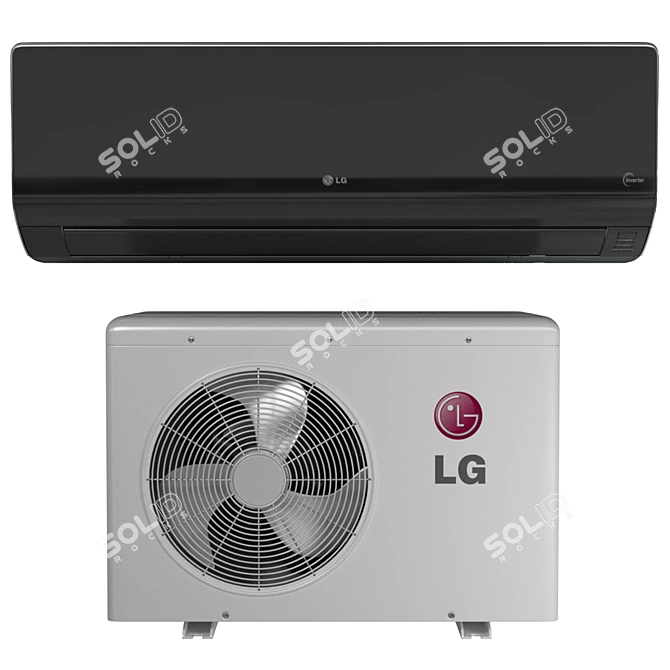 LG Artcool Inverter V Air Conditioner 3D model image 2