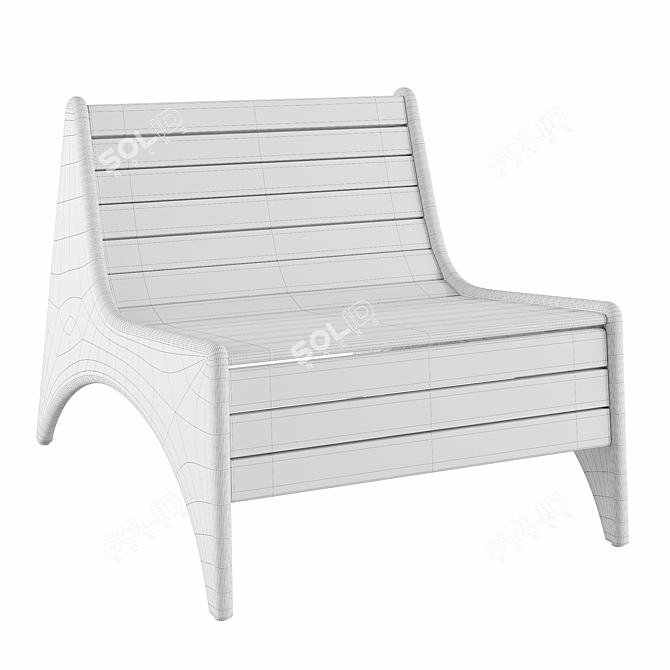 Gartner Teak Lounge Chair: Stylish Outdoor Seating 3D model image 2