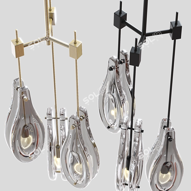 Elegant Bellano S Chandelier 3D model image 4