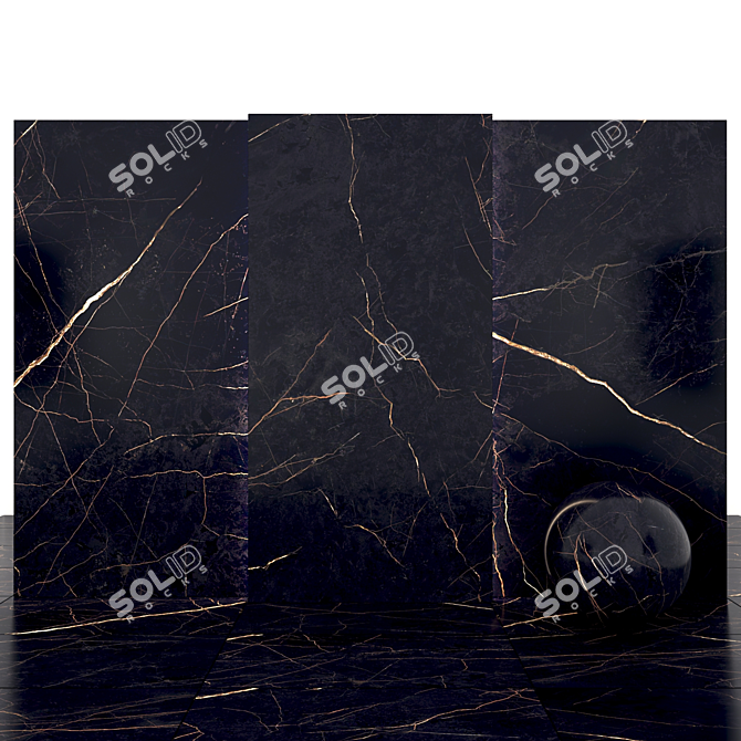 Supreme Noir Laurent: 10 Texture Slabs & Floor Tiles 3D model image 2