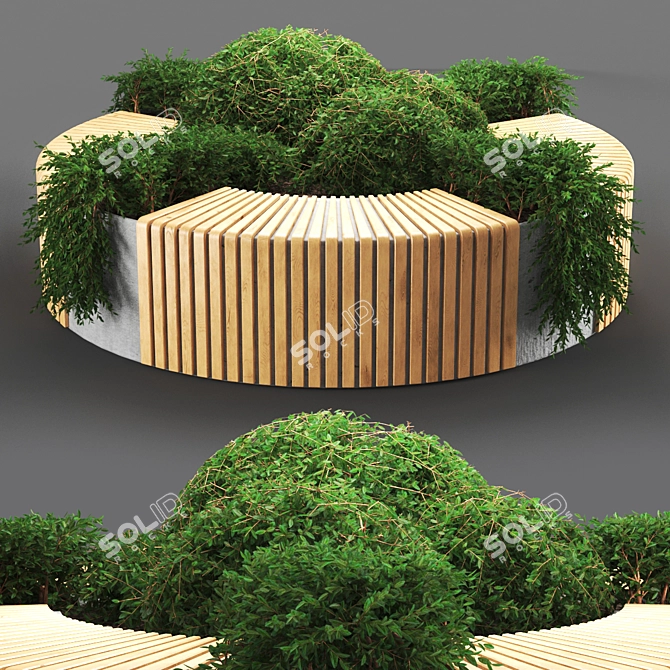 Unique Bench Design - Poly Count 446k 3D model image 1