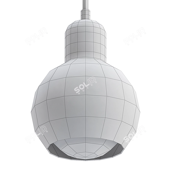 Sleek MEGA Bulb Pendant 3D model image 2