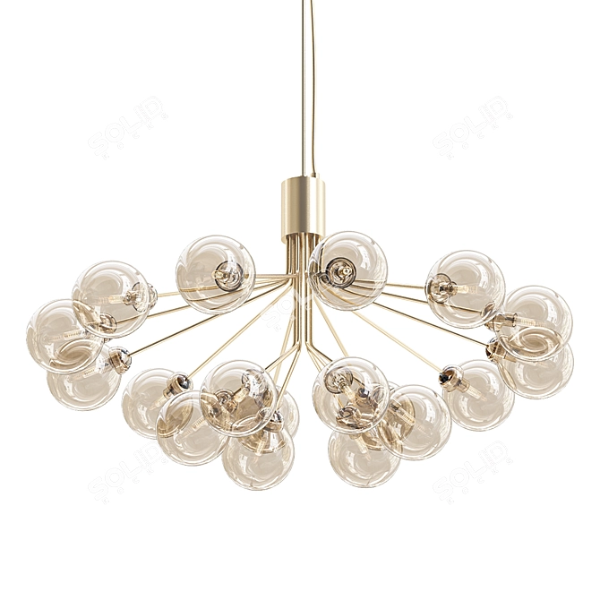 Golden Elegance: Apiales 18 Brushed Brass 3D model image 1