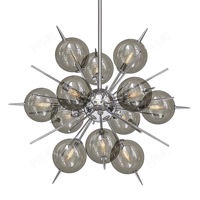 Sleek Algot Sputnik Chandelier 3D model image 1