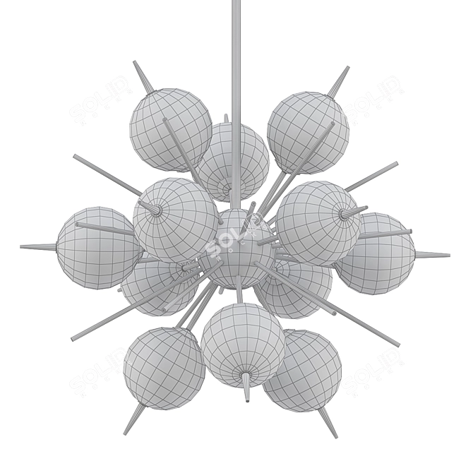 Sleek Algot Sputnik Chandelier 3D model image 2