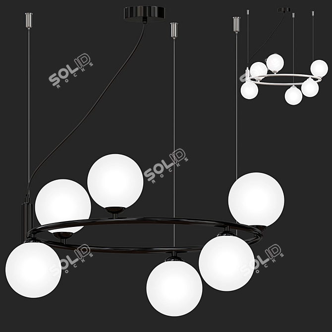 Elegant Viokef Fancy Chandelier 3D model image 2