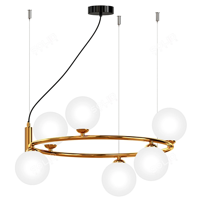 Elegant Viokef Fancy Chandelier 3D model image 3