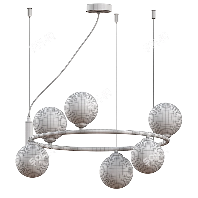 Elegant Viokef Fancy Chandelier 3D model image 5