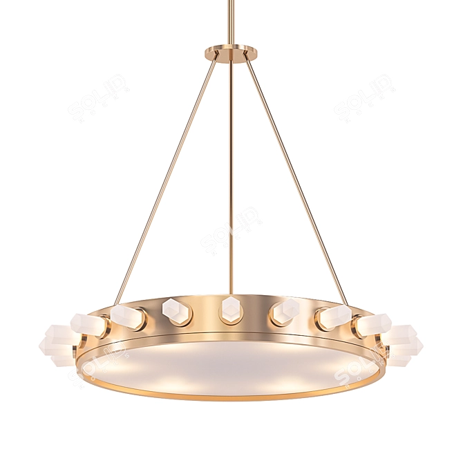 Elegant Halcyon Chandelier 3D model image 1