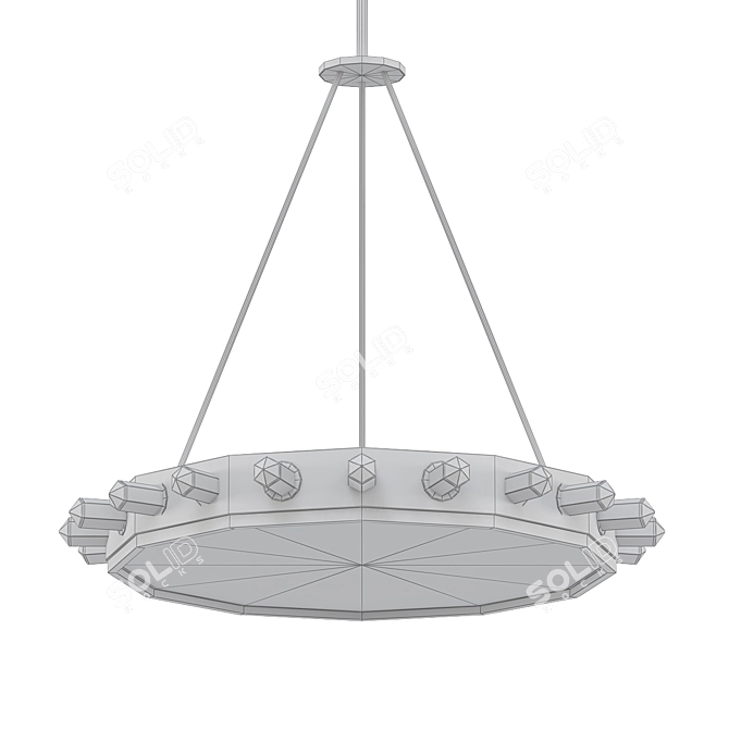Elegant Halcyon Chandelier 3D model image 2