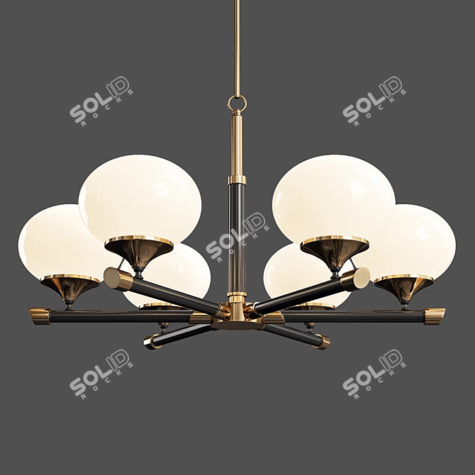 Elegant Torfaen Chandelier 3D model image 1