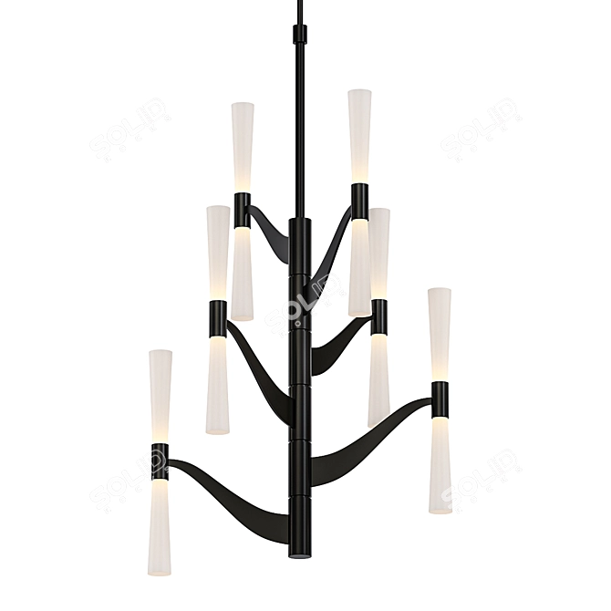 Brenta Medium Chandelier: Elegant Illumination for Any Space 3D model image 1