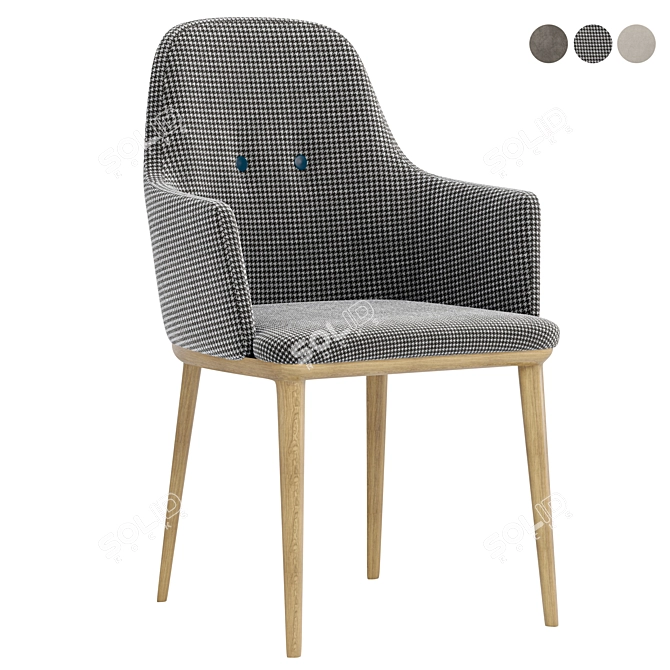 Stylish Connie Porada Chair 3D model image 1