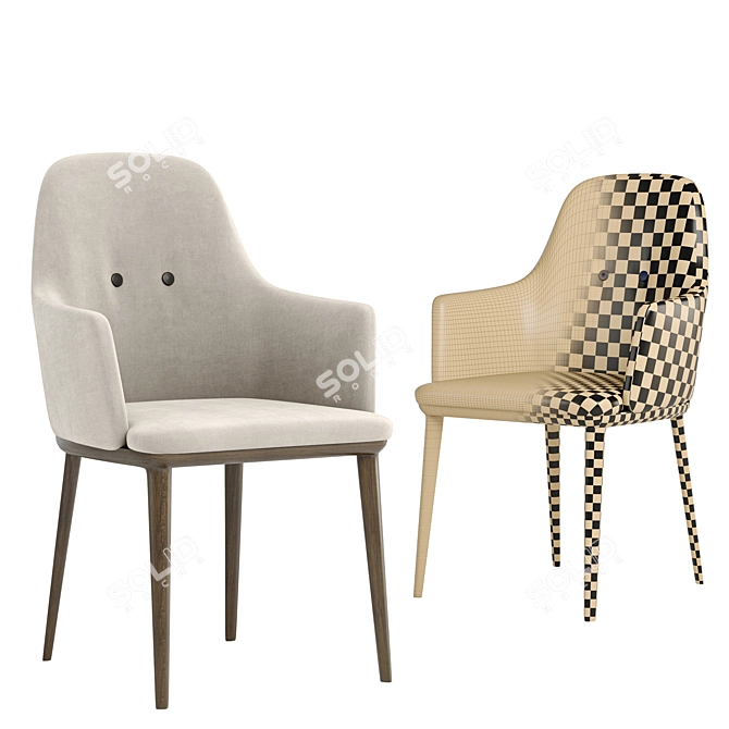 Stylish Connie Porada Chair 3D model image 4