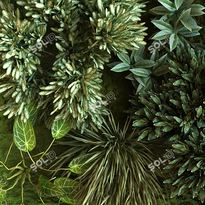 Vertical Greenery Set 037 3D model image 4