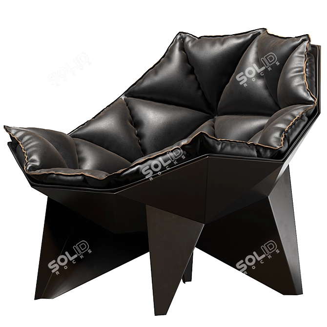 Elegant Q1 Lounge Chair 3D model image 1