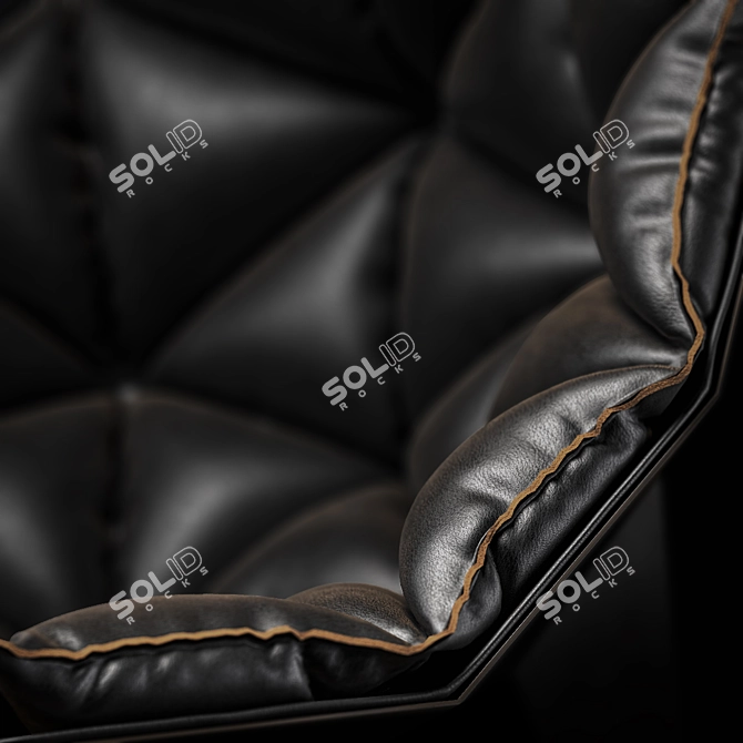 Elegant Q1 Lounge Chair 3D model image 2