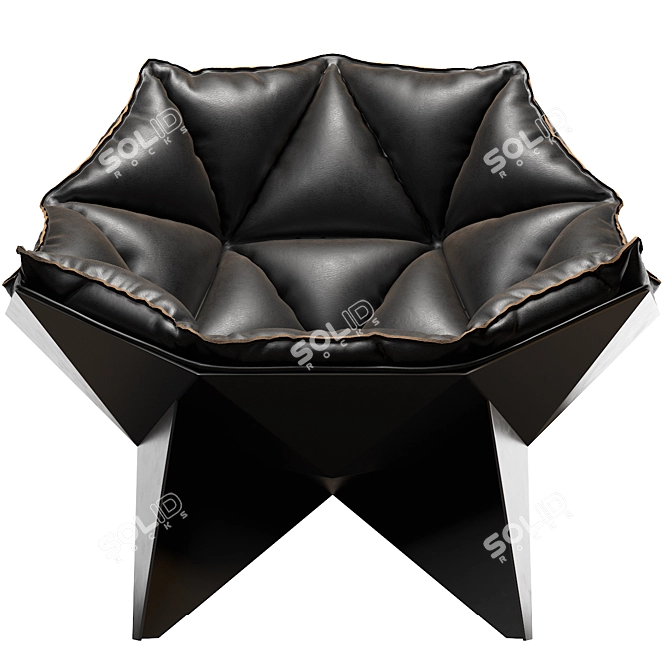 Elegant Q1 Lounge Chair 3D model image 5