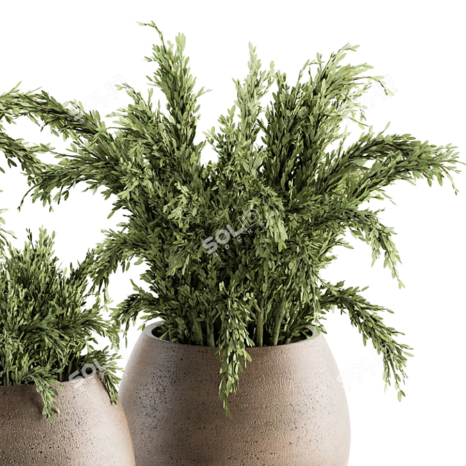 180 Indoor Plant Set: Pot & Greenery! 3D model image 2