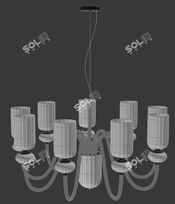 Smoked Elegance: sylcom light Candel 3D model image 3