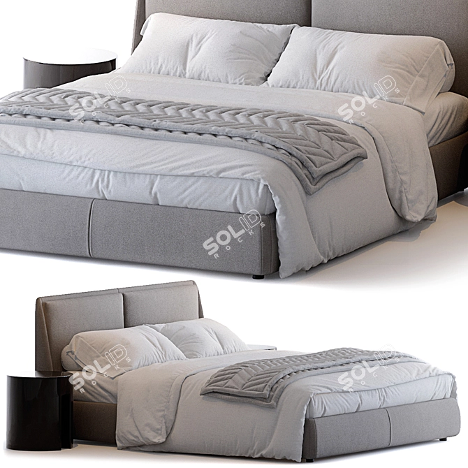 Bend: Modern and Stylish Bed 3D model image 1