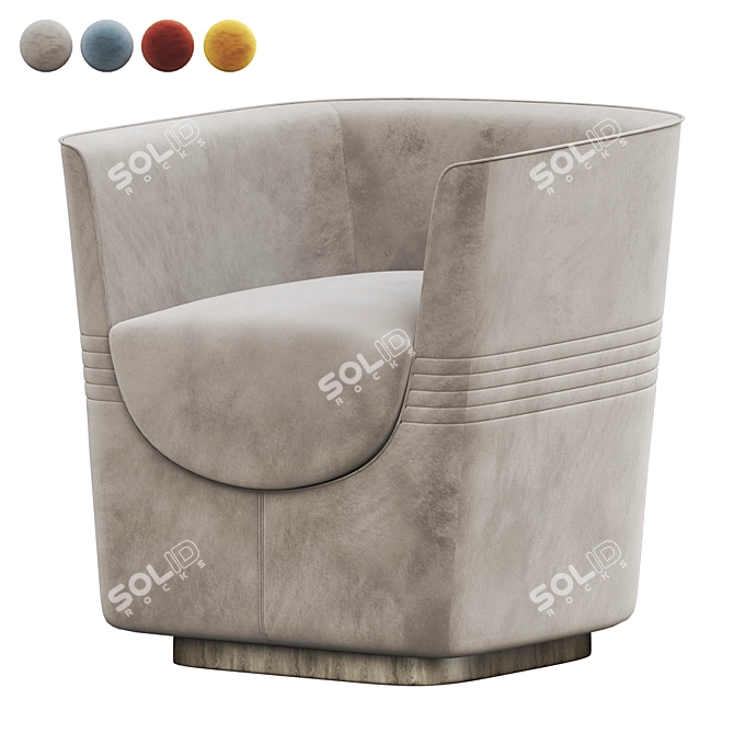 Elegant Thea Armchair: Antonelli Atelier 3D model image 1