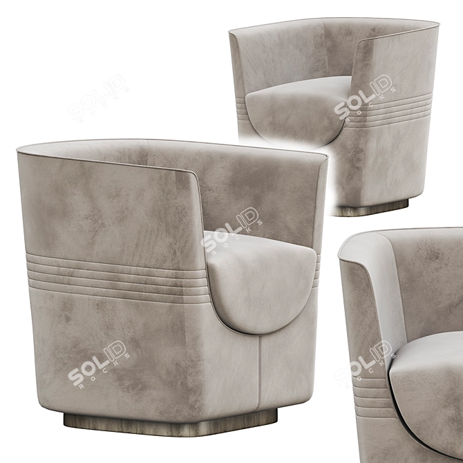 Elegant Thea Armchair: Antonelli Atelier 3D model image 2