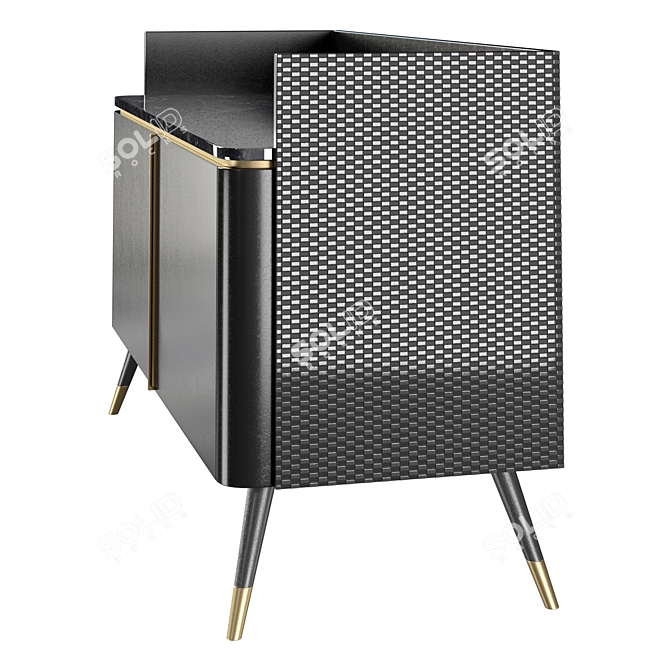 Luxury Cabinet: SM Lliving Couture Fabrice 3D model image 2