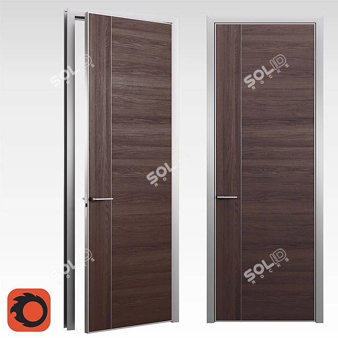 Domani 45 BROOK: Harmonious Blend of Natural Wood and Technological Elegance 3D model image 1